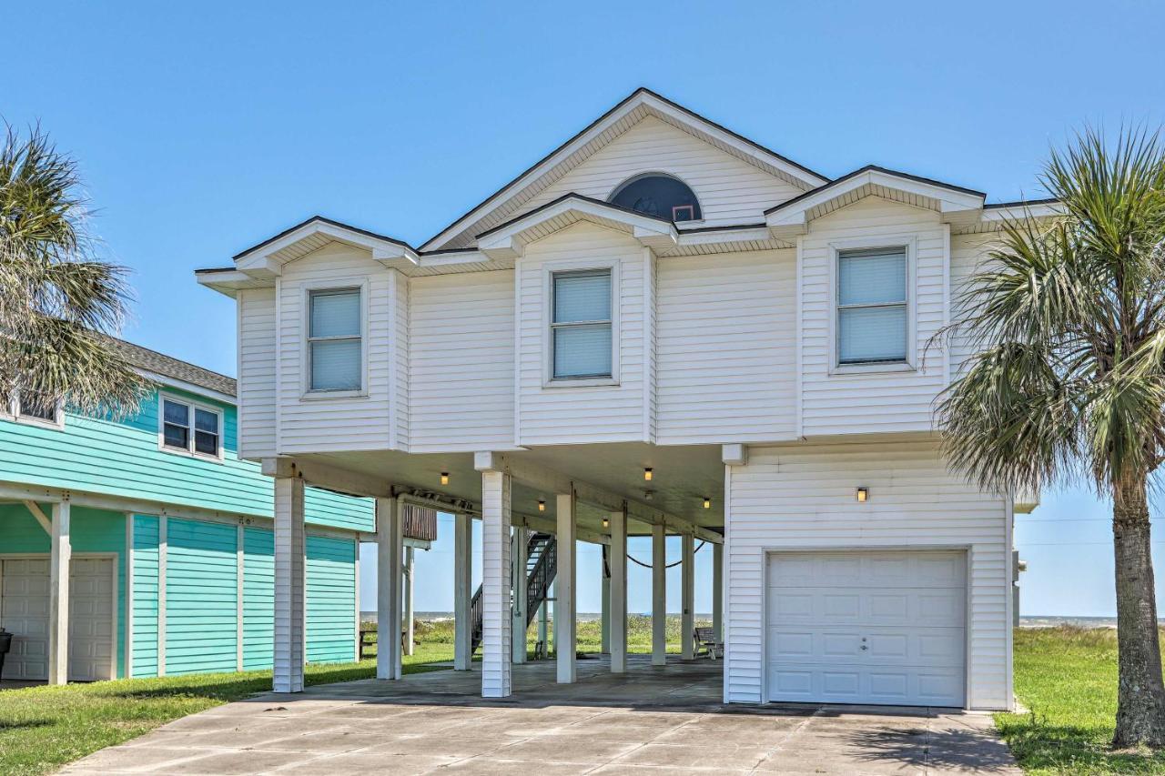 Oceanfront Galveston Home - Walk To Beach! Buitenkant foto